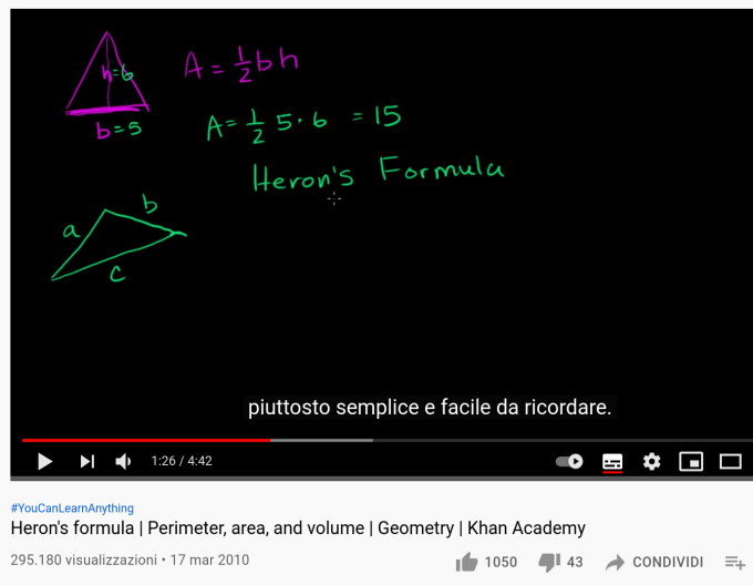un ejemplo de subtítulos en un idioma no nativo en un video 
