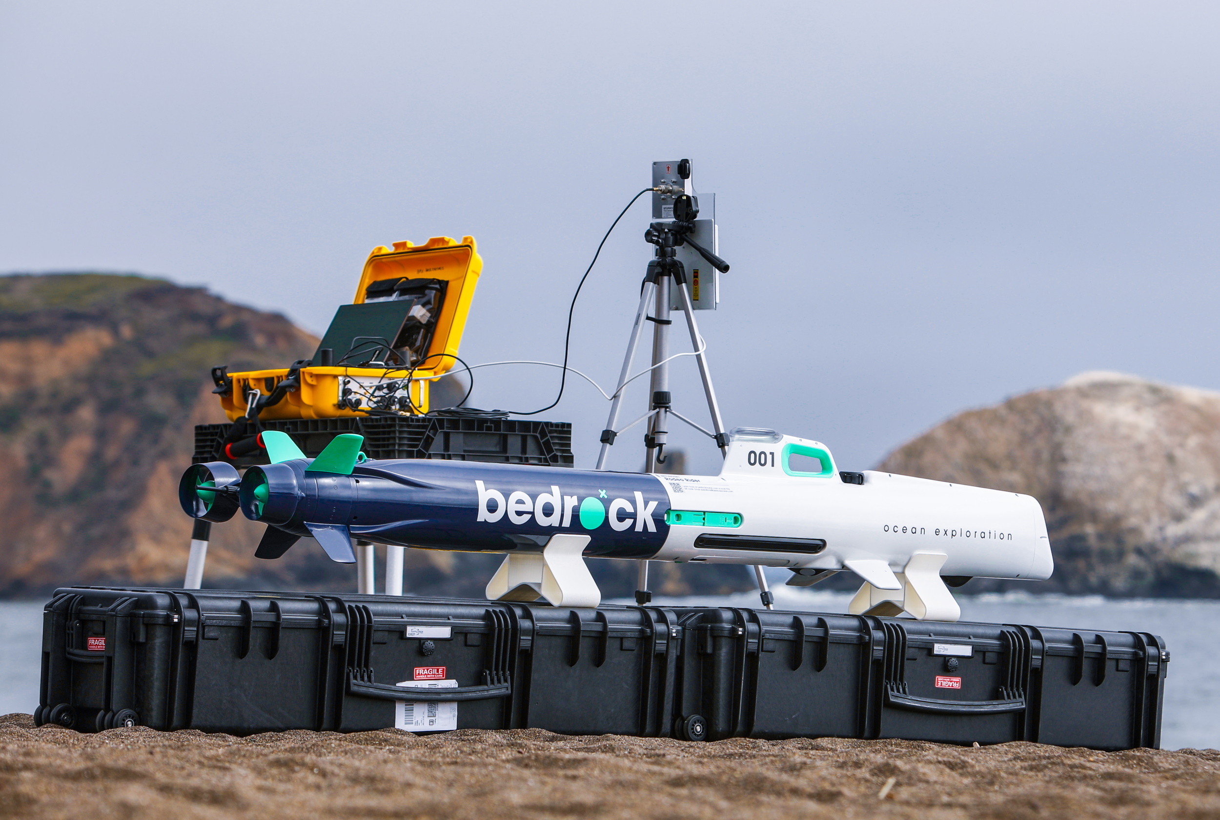 Vista del AUV en una playa