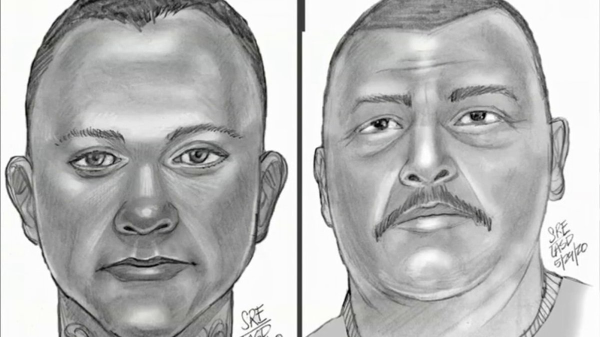 Tres hispanos asesinados en Los Ángeles: revelan bocetos de los supuestos homicidas