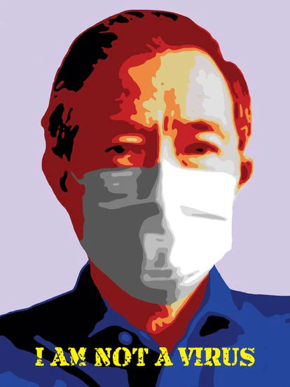 'I Am Not A Virus', obra de Nicolas Shi.