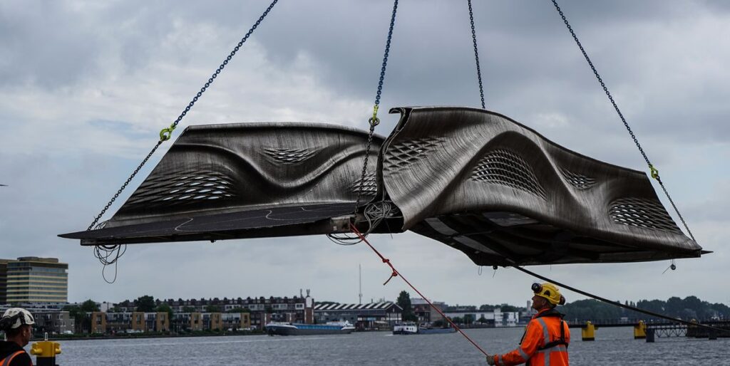 Deleite sus ojos con el primer puente de acero impreso en 3D del mundo