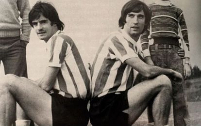 Txetxu Rojo, a la izquierda y José Ángel a la derecha