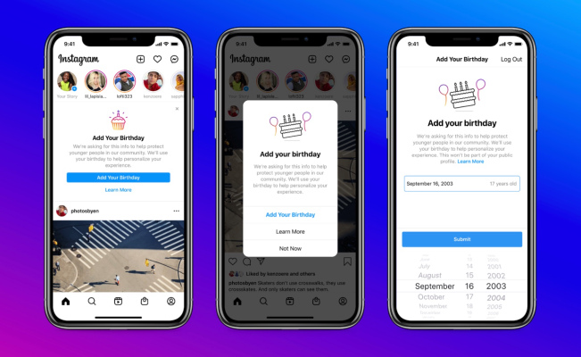 Instagram requerirá que los usuarios proporcionen su fecha de nacimiento.