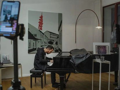 Levit, en un concierto desde su casa.