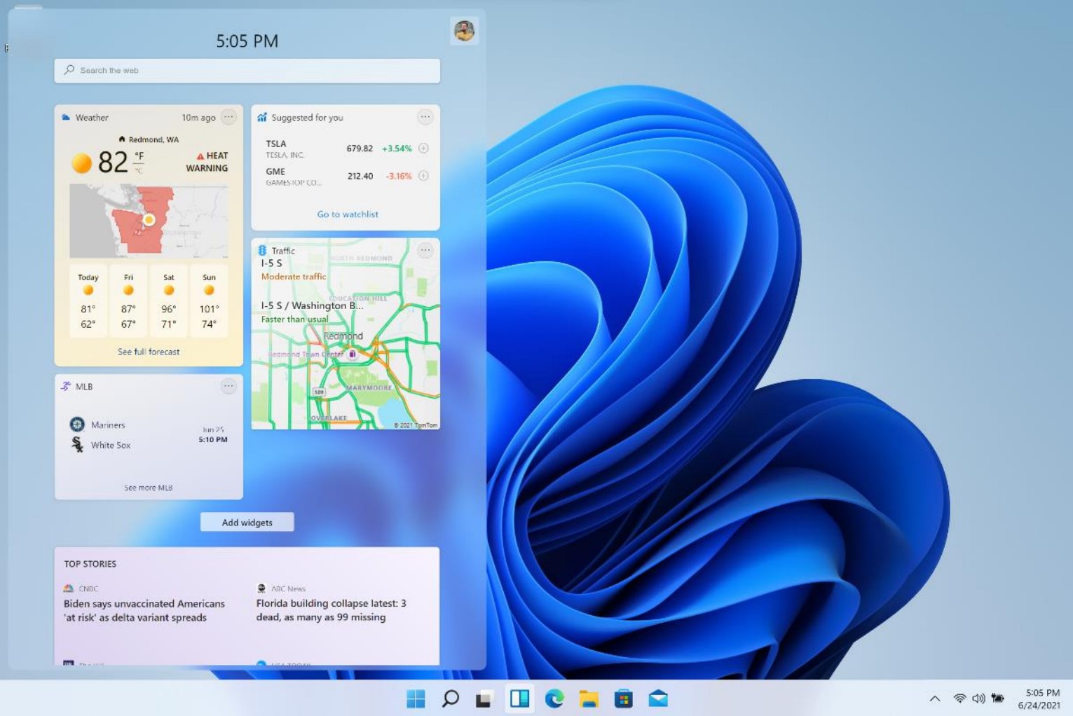 Widgets de Windows 11