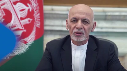 Captura de vídeo de Ashraf Ghani, durante un discurso en la televisión afgana, el 14 de agosto.