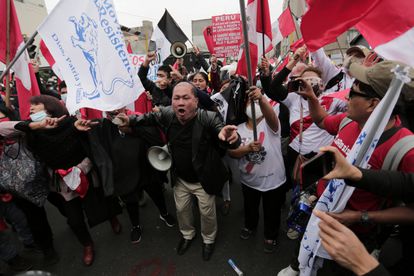 Protesta contra el presidente de Perú, Pedro Castillo, el día del bicentenario de su independencia, el pasado 28 de julio en Lima.