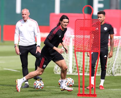 El uruguayo Cavani, con el Manchester United.