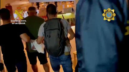 El Monje, durante su detención en un restaurante de Fuengirola, el pasado jueves.