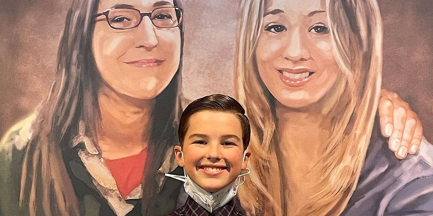 El joven Sheldon Star comparte una foto con Amy y Penny Painting