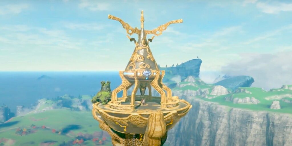 El jugador de Breath of the Wild usa la torre Sheikah para proteger el surf indefinidamente