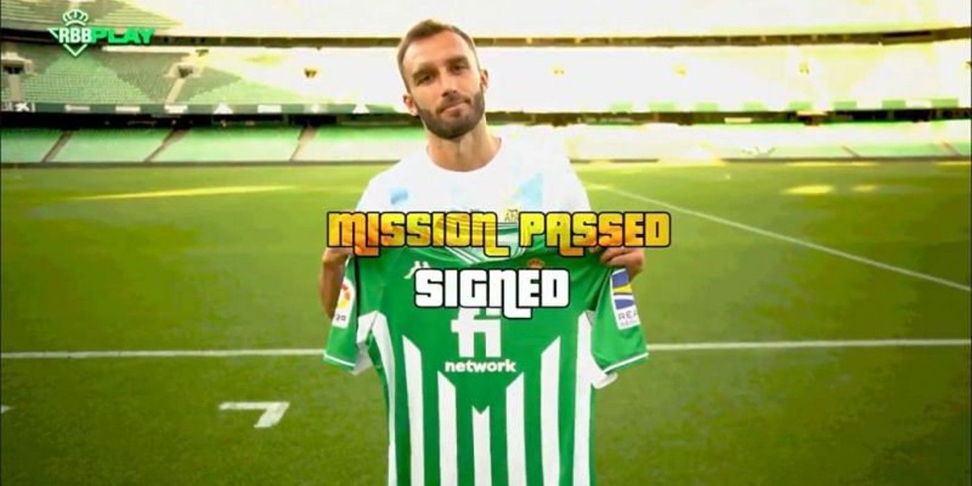 GTA parodiado por el equipo de fútbol en el anuncio de firma de jugador