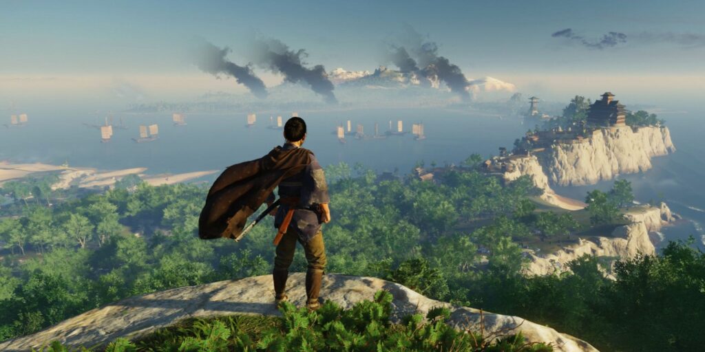 Ghost Of Tsushima Glitch lanza al enemigo hacia atrás en el acantilado después de ser expulsado