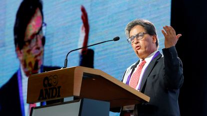 Alberto Carrasquilla Barrera durante una conferencia en Medellín, en 2019.