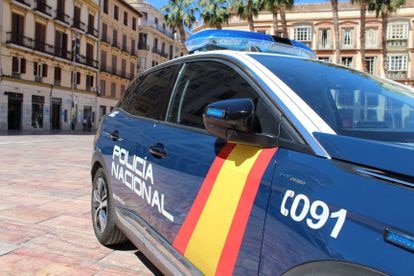 Vehículo de la Policía Nacional en Málaga.