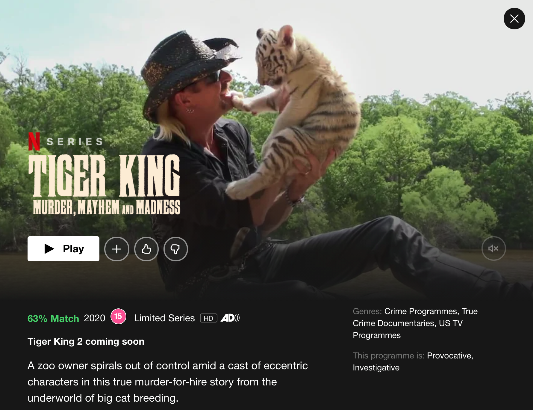 tiger king 2 listado netflix