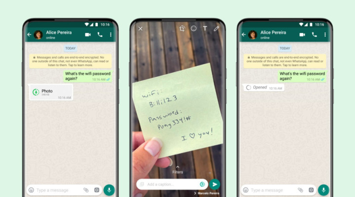 Las fotos y videos de WhatsApp ahora pueden desaparecer después de una sola visualización