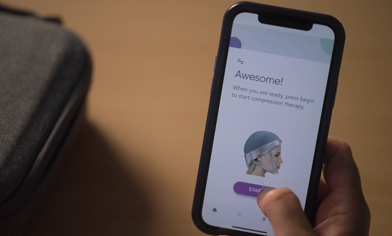 Aplicación de Luminate que muestra cuánto tiempo queda en terapia para el usuario.