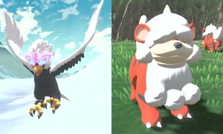 Pokémon Legends: Los formularios de la región de Arceus Hisui incluyen Braviary y Growlithe