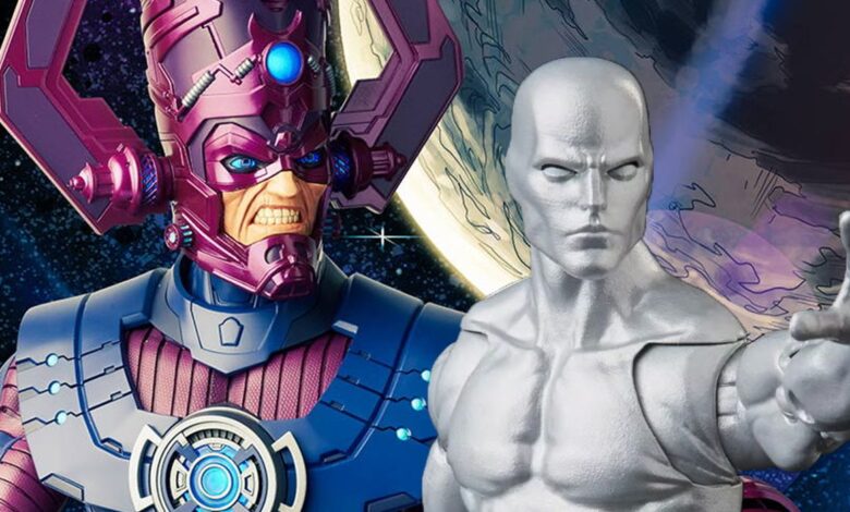 Silver Surfer se une al enorme Galactus en una figura épica de Marvel Legends