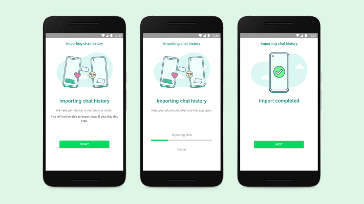WhatsApp obtiene la capacidad de transferir el historial de chat entre sistemas operativos móviles