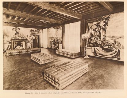 Pinturas de Josep María Sert en el salón de fiestas del palacio del príncipe georgiano Alexis Mdivani.