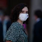 SALAMANCA, CASTILLA Y LEON, SPAIN - JULY 30: The President of the Community of Madrid, Isabel Diaz Ayuso, on her arrival at the Convent of San Esteban to celebrate the XXIV Conference of Presidents, on 30 July, 2021 in Salamanca, Castilla y Leon, Spain. The three main topics to be discussed at this extraordinary meeting, the highest political body for multilateral coordination, are the current situation of the COVID-19 pandemic, economic recovery, the distribution of European funds and the demographic challenge. (Photo By Manuel Laya/Europa Press via Getty Images)