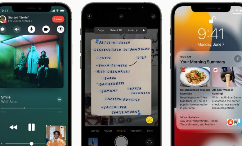 Todo lo que necesita saber sobre la actualización de iOS 15 de Apple