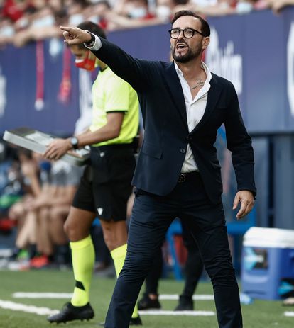José Bordalás, durante el Osasuna-Valencia.