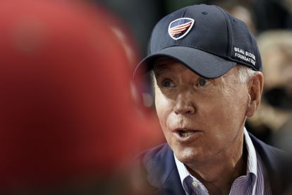 El presidente de EE UU, Joe Biden, este miércoles en un partido de béisbol de carácter benéfico en Washington.