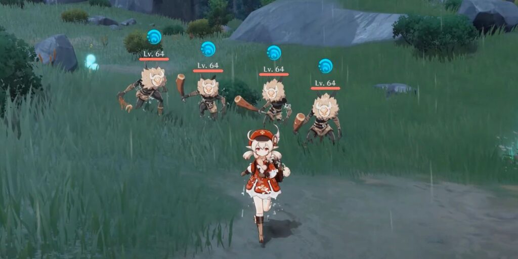 El jugador de impacto de Genshin encuentra un Hilichurl que gira la cabeza demoníacamente