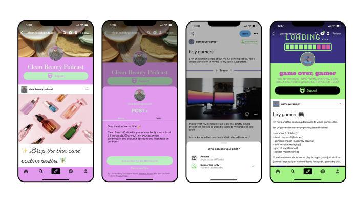 El producto de suscripción de Tumblr Post + entra en beta abierta después de mucho escrutinio por parte de los usuarios