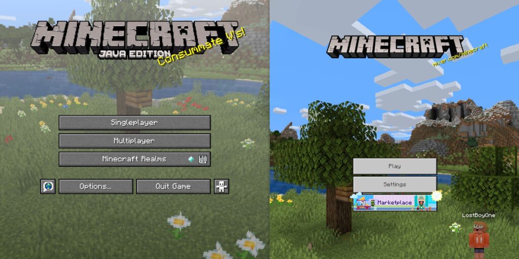 En qué se diferencian las ediciones Java y Bedrock de Minecraft