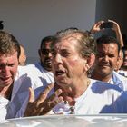 BRAZIL-RELIGION-SEXUAL-ABUSE-JOAO DE DEUS
Brazilian "spiritual healer" Joao Teixeira de Faria (C), known as "Joao de Deus" (John of God) is escorted by supporters, upon arrival at his "healing center" Casa de Dom Inacio de Loyola, in Abadiania, 120 km southwest of Brasilia, state of Goias on December 12, 2018.
An internationally famous Brazilian "spiritual healer" accused by hundreds of women of sexual abuse told his followers on Wednesday "I am not guilty" of the allegations stacked against him. Police are starting to investigate complaints lodged by more than 450 women in Brazil following claims by a dozen of his followers aired by Globo TV and the O Globo newspaper last week that he forced them into sex acts under pretext of curing them of ailments.
EVARISTO SA / AFP