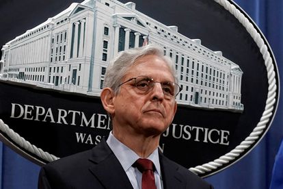 El fiscal general de EE UU, Merrick Garland, durante la rueda de prensa del lunes.