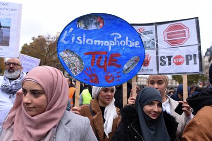 Marcha contra la islamofobia en París (Francia), en noviembre de 2019.
