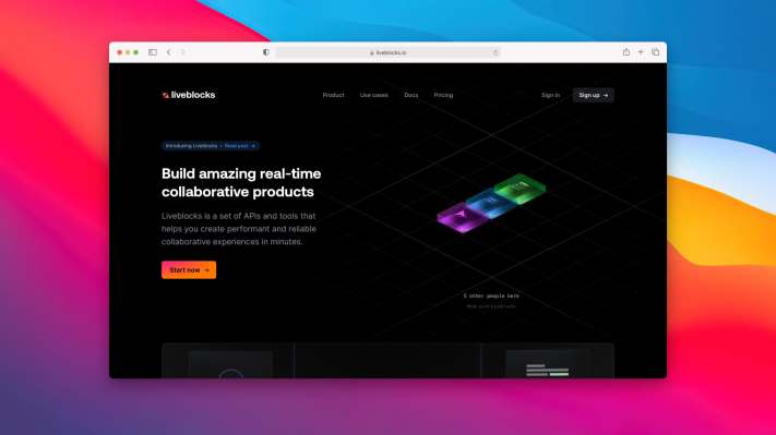 Liveblocks es una API que le permite agregar colaboración en tiempo real a su producto