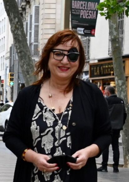 Miren Agur Meabe, en La Rambla de Barcelona.