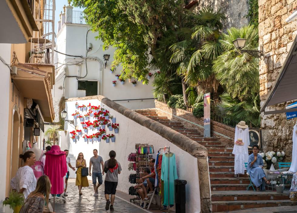 Una calle del centro histórico de Marbella.
