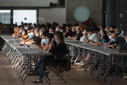 Pruebas de acceso a Correos, este domingo en Fira de Barcelona.
