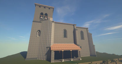 Iglesia de Fuenteodra en Burgos, creada en Minecraft por Gabriel García.