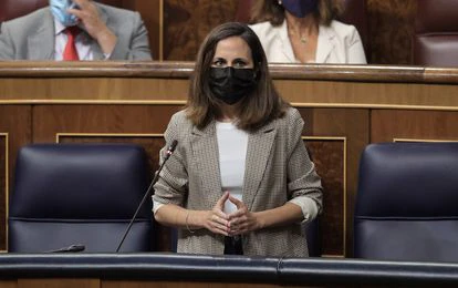 La ministra de Derechos Sociales, Ione Belarra, el pasado miércoles en el Congreso.