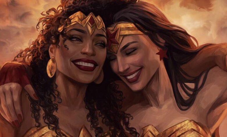 Wonder Woman y su hermana comparten el amor en un impresionante fan art