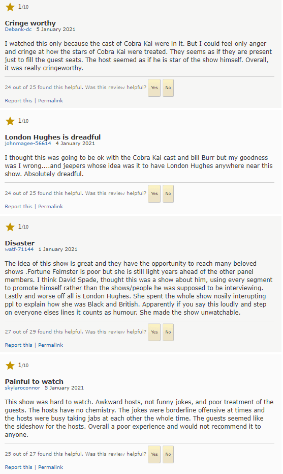 Reseñas útiles sobre Imdb para la fiesta posterior de Netflix