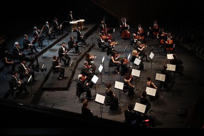 La OBC, durante la presentación de la temporada 2021-22 de L'Auditori.
