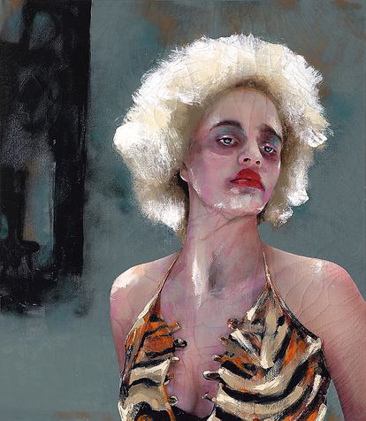 Esta pintura forma parte de 'Tríptico Ocelótl' y pertenece a la serie 'Una crónica del infinito', presentada en 2018.