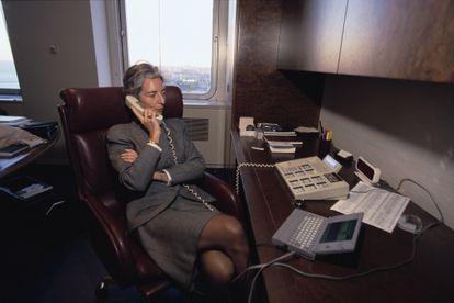 Christine Lagarde trabajando en las oficinas de Baker McKenzie en 1999.