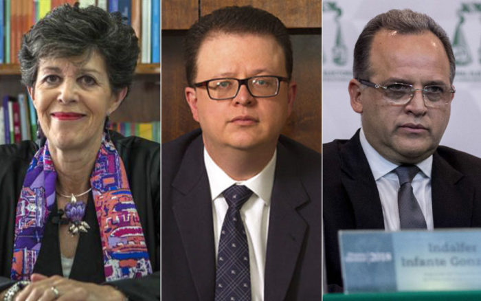 Janine Otálora, Felipe de la Mata e Indalfer Infante