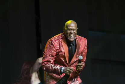 El merenguero Johnny Ventura durante un evento en Santo Domingo (República Dominicana) en 2018.