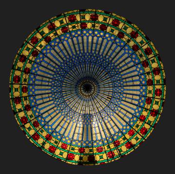 Cúpula de cristal en la antigua fábrica de cigarros Yenidze, en Dresde (Alemania).